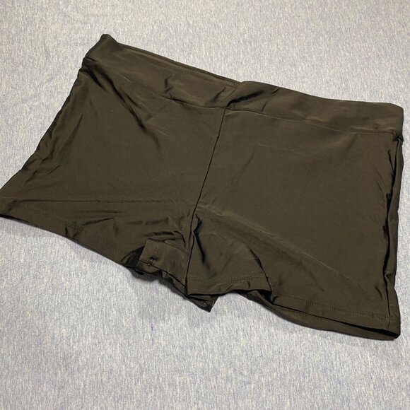 Floral Print Tankini Swimsuit Set With Boyshorts For Women Black & Orange - Picture 4 of 5